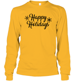 Happy Holidays Christmas Shirt Unisex Long Sleeve Classic Tee