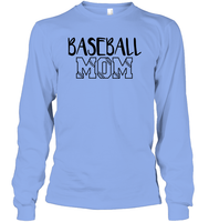 Baseball Mom Shirt Unisex Long Sleeve Classic Tee With Baseball Stripes