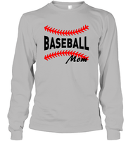 Baseball Mom Shirt, Long Sleeve, Hoodie, and Sweatshirt With Baseball Stripes