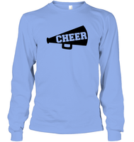 Cheer T Shirt With Megaphone Unisex Long Sleeve Classic Tee