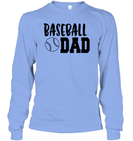 Baseball Dad Shirt Unisex Long Sleeve Classic Tee With Baseball