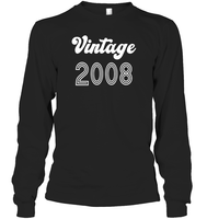 2008 Retro Vintage Birth Year Blast Unisex Long Sleeve Classic Tee