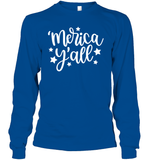 Merica Yall 4th Of July Shirt Unisex Long Sleeve Classic Tee