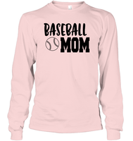 Baseball Mom Shirt Unisex Long Sleeve Classic Tee With Baseball