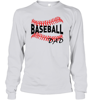 Baseball Dad Shirt, Long Sleeve, Hoodie, and Sweatshirt With Baseball Stripes
