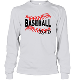 Baseball Dad Shirt, Long Sleeve, Hoodie, and Sweatshirt With Baseball Stripes