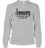 January Birthday Month Unisex Long Sleeve Classic Tee