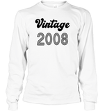 2008 Retro Vintage Birth Year Blast Unisex Long Sleeve Classic Tee