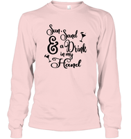 Sun Sand & A Drink In My Hand Bachelorette Unisex Long Sleeve Classic Tee For Women