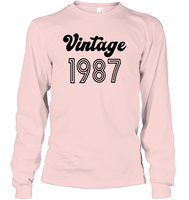 1987 Retro Vintage Birth Year Blast Unisex Long Sleeve Classic Tee