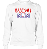 Baseball Mom Shirt, Long Sleeve, Hoodie, and Sweatshirt With Baseball Stripes