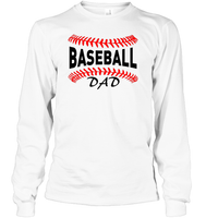 Baseball Dad Shirt, Long Sleeve, Hoodie, and Sweatshirt With Baseball Stripes