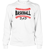 Baseball Dad Shirt, Long Sleeve, Hoodie, and Sweatshirt With Baseball Stripes