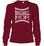 Baseball Mom Shirt Unisex Long Sleeve Classic Tee With Baseball Stripes