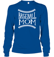 Baseball Mom Shirt Unisex Long Sleeve Classic Tee With Baseball Stripes