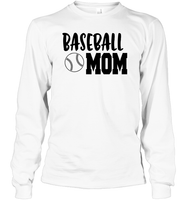 Baseball Mom Shirt Unisex Long Sleeve Classic Tee With Baseball