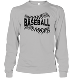 Baseball Dad Shirt Unisex Long Sleeve Classic Tee With Baseball Stripes