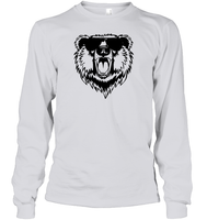 Cool Angry Grizzly Bear Shirt Unisex Long Sleeve Classic Tee