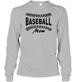 Baseball Mom Shirt Unisex Long Sleeve Classic Tee With Baseball Stripes