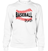 Baseball Dad Shirt, Long Sleeve, Hoodie, and Sweatshirt With Baseball Stripes