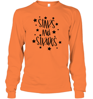 Stars And Stripes 4th Of July Shirt Unisex Long Sleeve Classic Tee