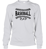 Baseball Dad Shirt Unisex Long Sleeve Classic Tee With Baseball Stripes