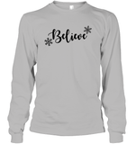 Believe in Magic: Festive 'Believe' Christmas Shirt Unisex Long Sleeve Classic Tee