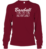 Baseball Dad Shirt Unisex Long Sleeve Classic Tee With Baseball Stripes