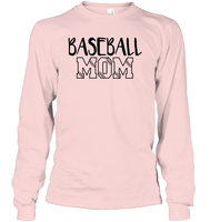 Baseball Mom Shirt Unisex Long Sleeve Classic Tee With Baseball Stripes