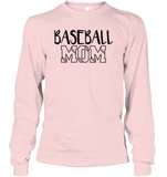 Baseball Mom Shirt Unisex Long Sleeve Classic Tee With Baseball Stripes