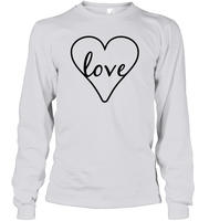 Love In Heart Valentine's Day Unisex Long Sleeve Classic Tee