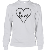 Love In Heart Valentine's Day Unisex Long Sleeve Classic Tee