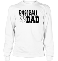 Baseball Dad Shirt Unisex Long Sleeve Classic Tee With Baseball
