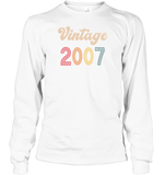 2007 Retro Vintage Birth Year Blast Unisex Shirt, Long Sleeve, Hoodie, Sweatshirt
