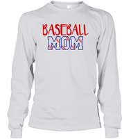 Baseball Mom Shirt, Long Sleeve, Hoodie, and Sweatshirt With Baseball Stripes