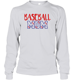 Baseball Mom Shirt, Long Sleeve, Hoodie, and Sweatshirt With Baseball Stripes