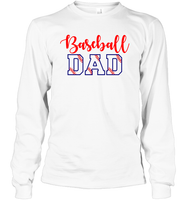 Baseball Dad Shirt, Long Sleeve, Hoodie, and Sweatshirt With Baseball Stripes