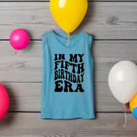 In My Fifth Birthday Era Svg Files For Cricut, 5th Birthday Svg, 5 Year Old Svg Dxf Png Eps Cut Files Silhouette