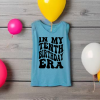 In My Tenth Birthday Era Svg Files For Cricut, 10th Birthday Svg, 10 Year Old Svg Dxf Png Eps Cut Files Silhouette