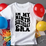 In My Ninth Birthday Era Svg Files For Cricut, 9th Birthday Svg, 9 Year Old Svg Dxf Png Eps Cut Files Silhouette