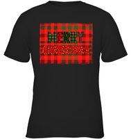 Merry Christmas Shirt  With Plaid For Women