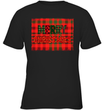 Merry Christmas Shirt  With Plaid For Women