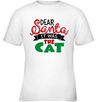 Funny Christmas Shirt Dear Santa It Was The Cat Shirt For Kids