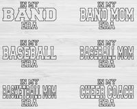 Football Svg Files For Cricut, Baseball Svg, In My Era Svg Dxf Png Eps Cut Files Silhouette