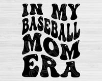 In My Baseball Mom Era Svg Files For Cricut, Baseball Mom Svg, Baseball Svg Dxf Png Eps Cut Files Silhouette