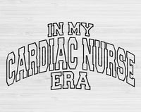In My Cardiac Nurse Era Svg Files For Cricut, Cardiac Nurse Svg, Cardiovascular Nurse Svg Dxf Png Eps Cut Files Silhouette