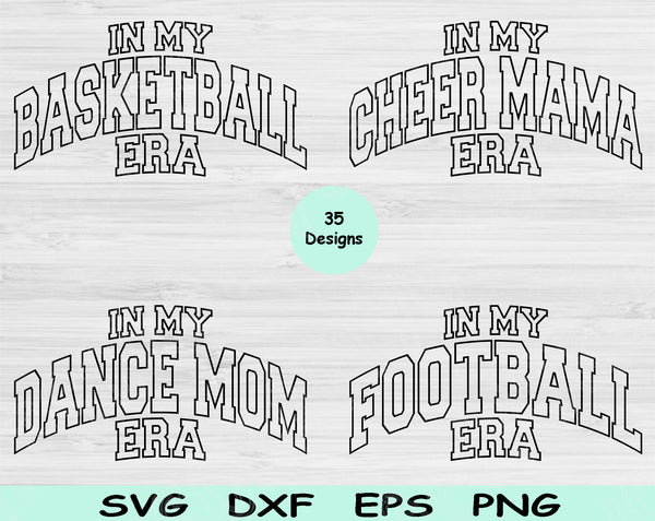 Football Svg Files For Cricut, Baseball Svg, In My Era Svg Dxf Png Eps Cut Files Silhouette
