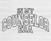 In My Counselor Era Svg Files For Cricut, Counselor Svg, Guidance Counselor Svg Dxf Png Eps Cut Files Silhouette