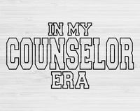 In My Counselor Era Svg Files For Cricut, Counselor Svg, Guidance Counselor Svg Dxf Png Eps Cut Files Silhouette