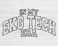 In My EKG Tech Era Svg Files For Cricut, EKG Tech Svg, Cardiology Svg Dxf Png Eps Cut Files Silhouette